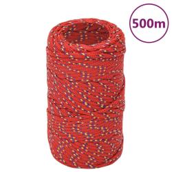 Corde de bateau Rouge 2 mm 500 m Polypropyl&egrave;ne