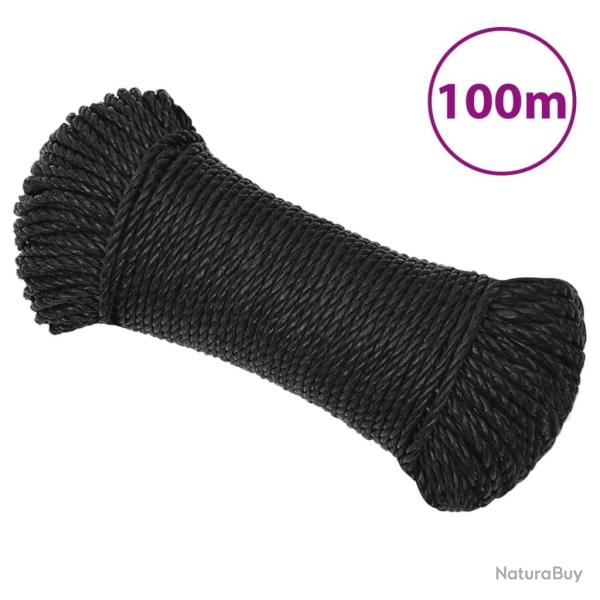 Corde de travail Noir 3 mm 100 m polypropyl�ne