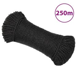 Corde de travail Noir 3 mm 250 m polypropyl&egrave;ne
