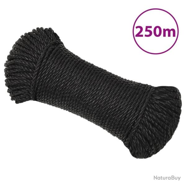 Corde de travail Noir 3 mm 250 m polypropyl�ne