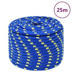 Corde de bateau Bleu 12 mm 25 m Polypropyl&egrave;ne