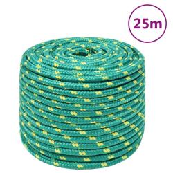 Corde de bateau Vert 12 mm 25 m Polypropyl&egrave;ne