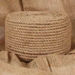 Corde de jute 25 m de long 10 mm d'&eacute;paisseur