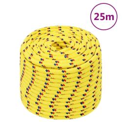 Corde de bateau Jaune 12 mm 25 m Polypropyl&egrave;ne
