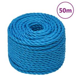 Corde de travail Bleu 10 mm 50 m Polypropyl&egrave;ne