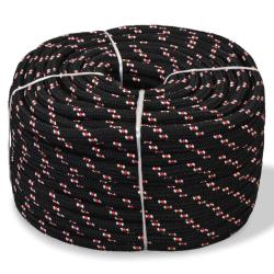 Corde de bateau Polypropyl&egrave;ne 6 mm 100 m Noir