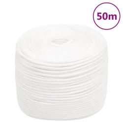 Corde de bateau Blanc complet 6 mm 50 m Polypropyl&egrave;ne