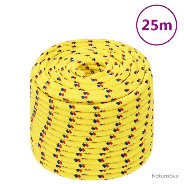 Corde de bateau Jaune 14 mm 25 m Polypropyl�ne