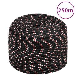 Corde de bateau Noir 6 mm 250 m Polypropyl&egrave;ne