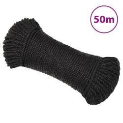Corde de travail Noir 8 mm 50 m polypropyl&egrave;ne