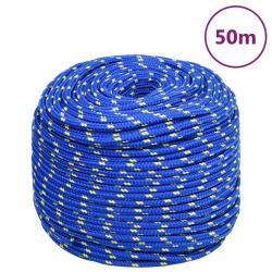 Corde de bateau Bleu 6 mm 50 m Polypropyl&egrave;ne