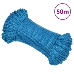 Corde de travail bleu 3 mm 50 m polypropyl&egrave;ne