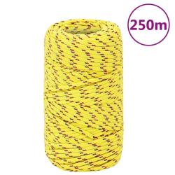 Corde de bateau Jaune 2 mm 250 m Polypropyl&egrave;ne