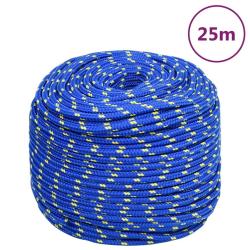 Corde de bateau Bleu 8 mm 25 m Polypropyl&egrave;ne