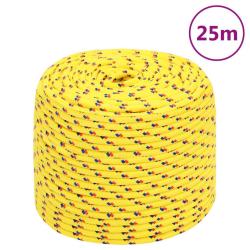 Corde de bateau Jaune 8 mm 25 m Polypropyl&egrave;ne