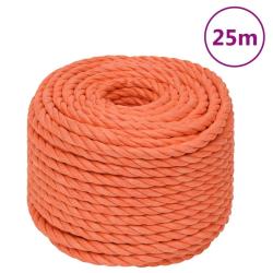 Corde de travail Orange 10 mm 25 m Polypropyl&egrave;ne