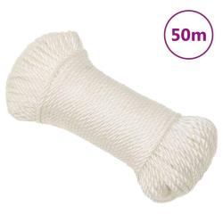 Corde de travail Blanc 8 mm 50 m polypropyl&egrave;ne