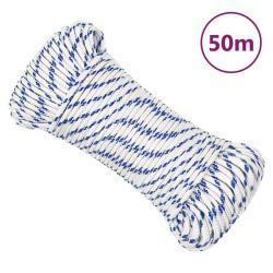 Corde de bateau Blanc 5 mm 50 m Polypropyl&egrave;ne