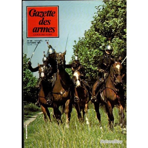 gazette des armes 98 pistolet percussion hawken, sabre au combat , artillerie bange contre lahitolle