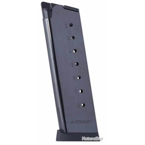 Chargeur MEC-GAR 1911 Full Size .45 ACP 8cps avec Talon Noir