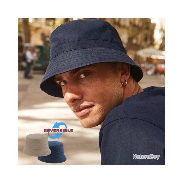 Chapeaux bobs rversibles Black-Olive