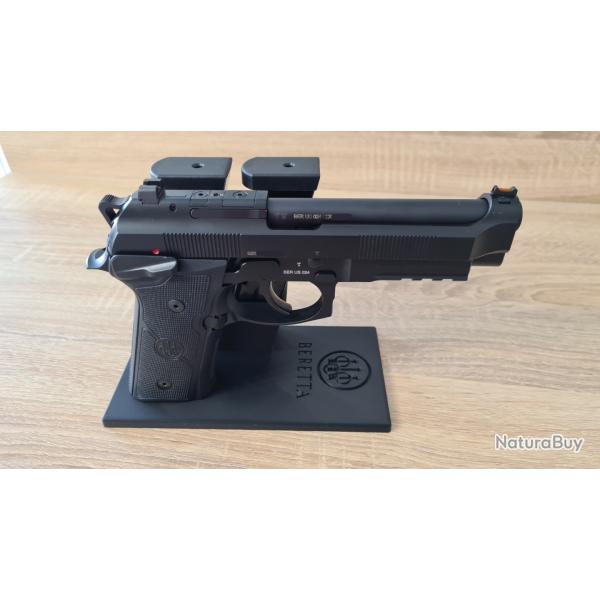 Stand / Support / Prsentoir pour pistolet Beretta 92X GTS / 92xi SAO + 2 chargeurs