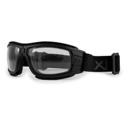 Masque de protection balistique pliable Lynx noir &eacute;crans fum&eacute;/incolore