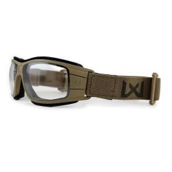 Masque de protection balistique pliable Lynx tan &eacute;crans fum&eacute;/incolore