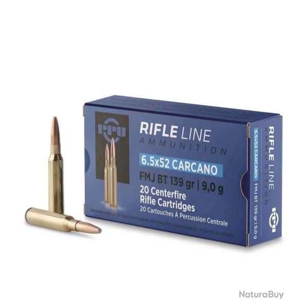 CARTOUCHES PPU 6,5x52 CARCANO 139grs SP BT x20