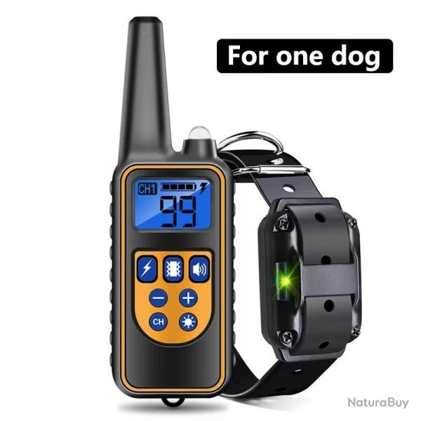 Collier de dressage numrique , 800m, tanche, Rechargeable - 1 CHIEN - ORANGE, LIVRAISON GRATUITE