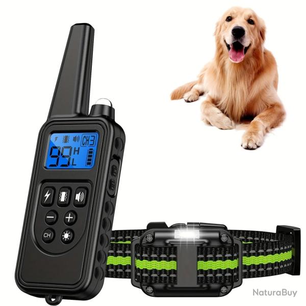 Collier de dressage pour chien rechargeable - Multi-mode, porte de 2600 M