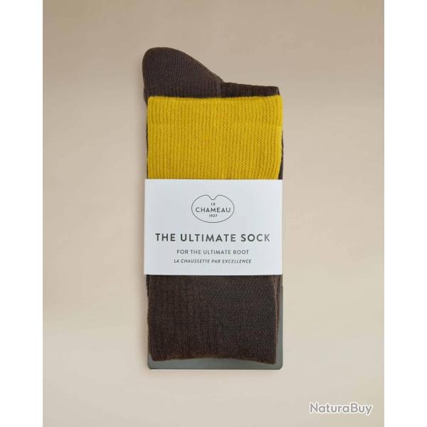 Chaussettes montantes vert moutarde Vierzon LE CHAMEAU-XL