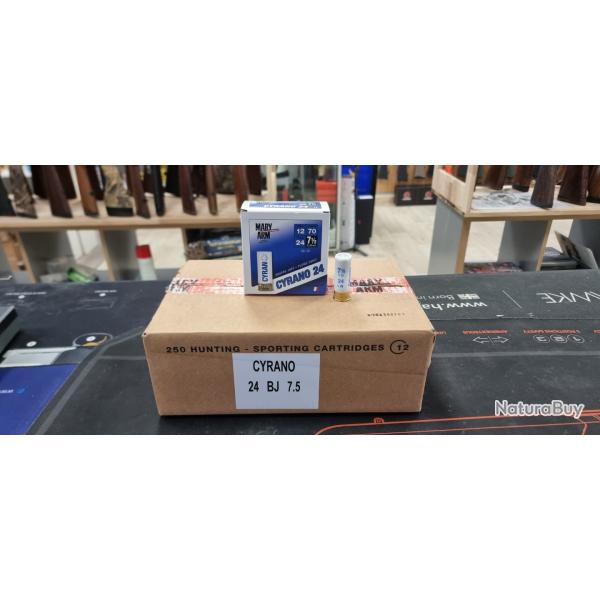 Wahoo ! Mary Arm Cyrano - 1 carton de 250 cartouches trap - Cal.12 24gr 7 1/2