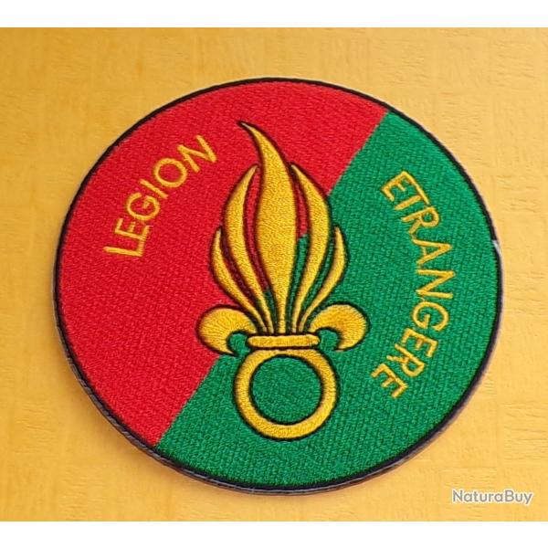 TISSU PATCH : LEGION ETRANGERE , FLAMME DOREE� , DIAMETRE 9�CM , BON ETAT VOIR PHOTO . POUR TOUT REN