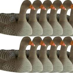 Coquille d'oie cendr&eacute;e floqu&eacute;e active x12