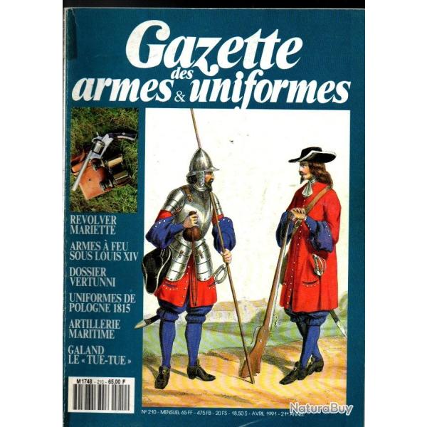 gazette des armes et uniformes 210 revolver mariette, revolver galand tue tue, r�giment de porcelain