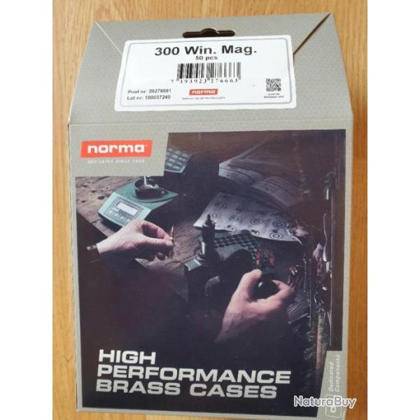 Douilles .300 win mag marque Norma - 50 pcs