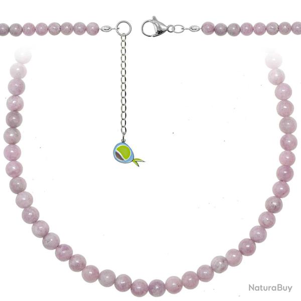 Collier en l�pidolite - Perles rondes 6 mm - 70 cm