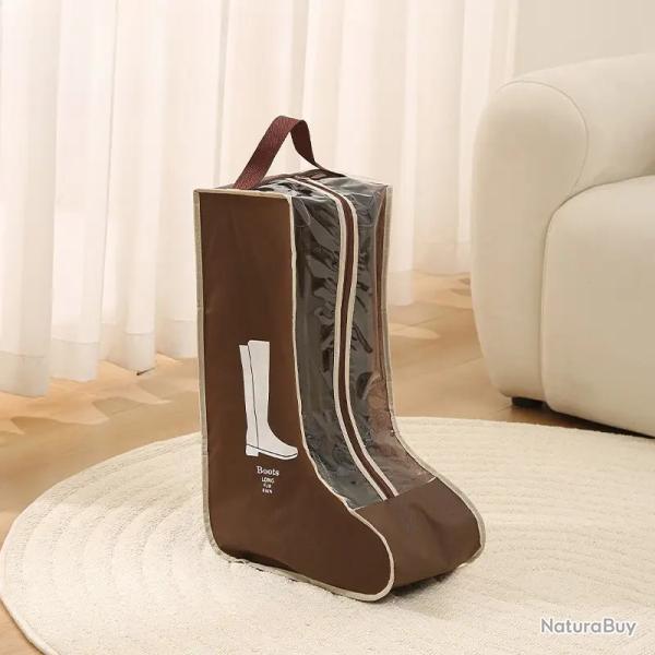 Sac Rangement Bottes �quitation Poign�e Fen�tre Transparente Marron  Organisation transport facile