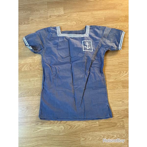 Maillot, teeshirt marine nationale, arm�e fran�aise, matelot, marin , ann�es 60