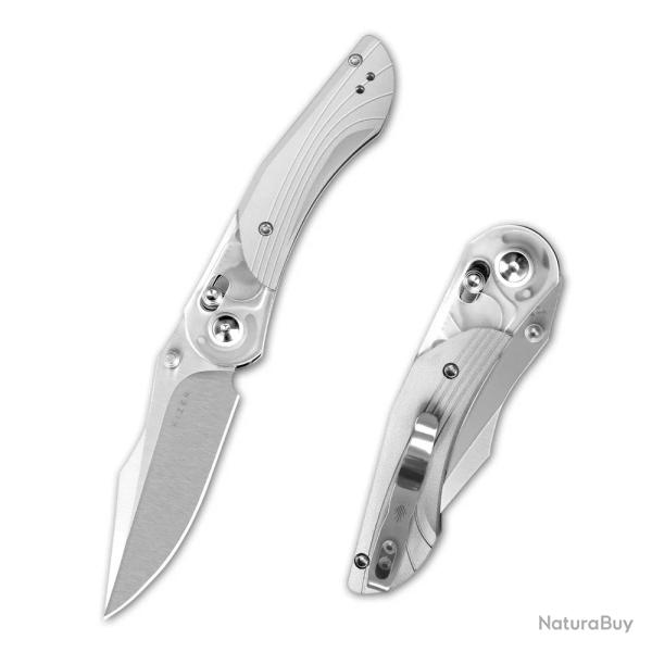 Couteau Kizer Mini Mystic Aluminium Lame Acier 154CM Manche Alu/Acrylique Lock KIV3636A1