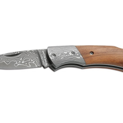 Couteau pliant B&ouml;ker Damascus Mistress damas manche bois EDC luxe