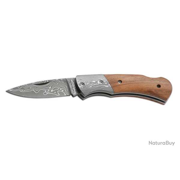Couteau pliant B�ker Damascus Mistress damas manche bois EDC luxe
