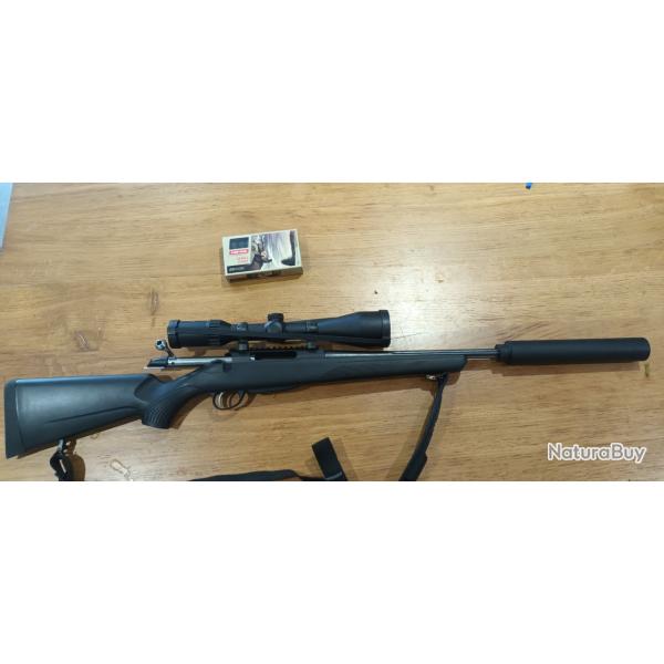 Tikka T3X superlite calibre 243 avec silencieux et lunette