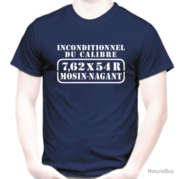 T-SHIRT INCONDITIONNEL DU CALIBRE 7,62X54R MOSIN NAGANT - Fusil Russie URSS 1891 Union Sovi�tique