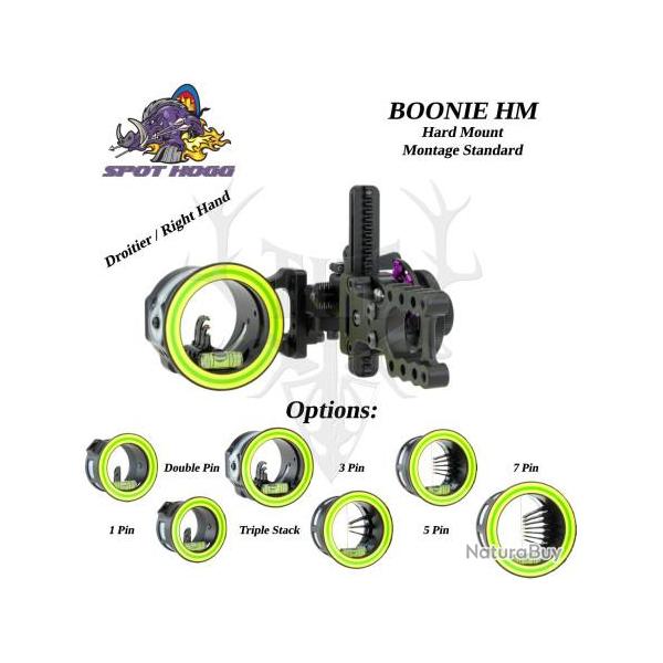 SPOT HOGG Boonie Viseur  crmaillre solide et prcis pour le Tir  l'Arc de Chasse ou Sportif et 3