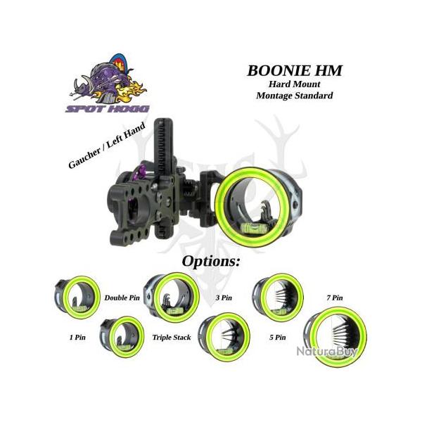 SPOT HOGG Boonie Viseur  crmaillre solide et prcis pour le Tir  l'Arc de Chasse ou Sportif et 3