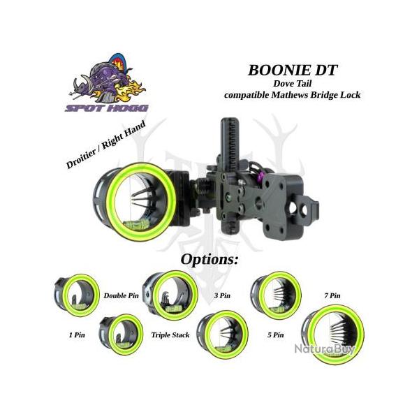 SPOT HOGG Boonie Viseur  crmaillre solide et prcis pour le Tir  l'Arc de Chasse ou Sportif et 3