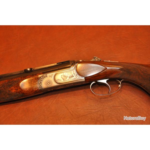 Carabine superpose express Pierre artisan FONTAINEBLEAU2 cal.9,3x74R bois grand luxe dispo de suite