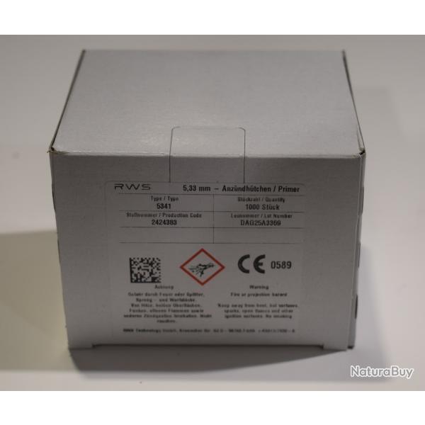 boite de 1000 amorces Large Rifle de marque RWS 5341